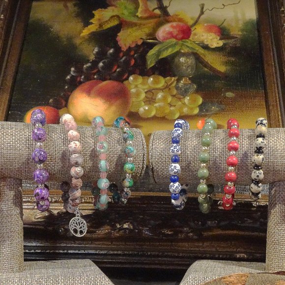 Handmade Mediterranean Stretch Bracelets by Carole With an E! - Picture 6 of 14